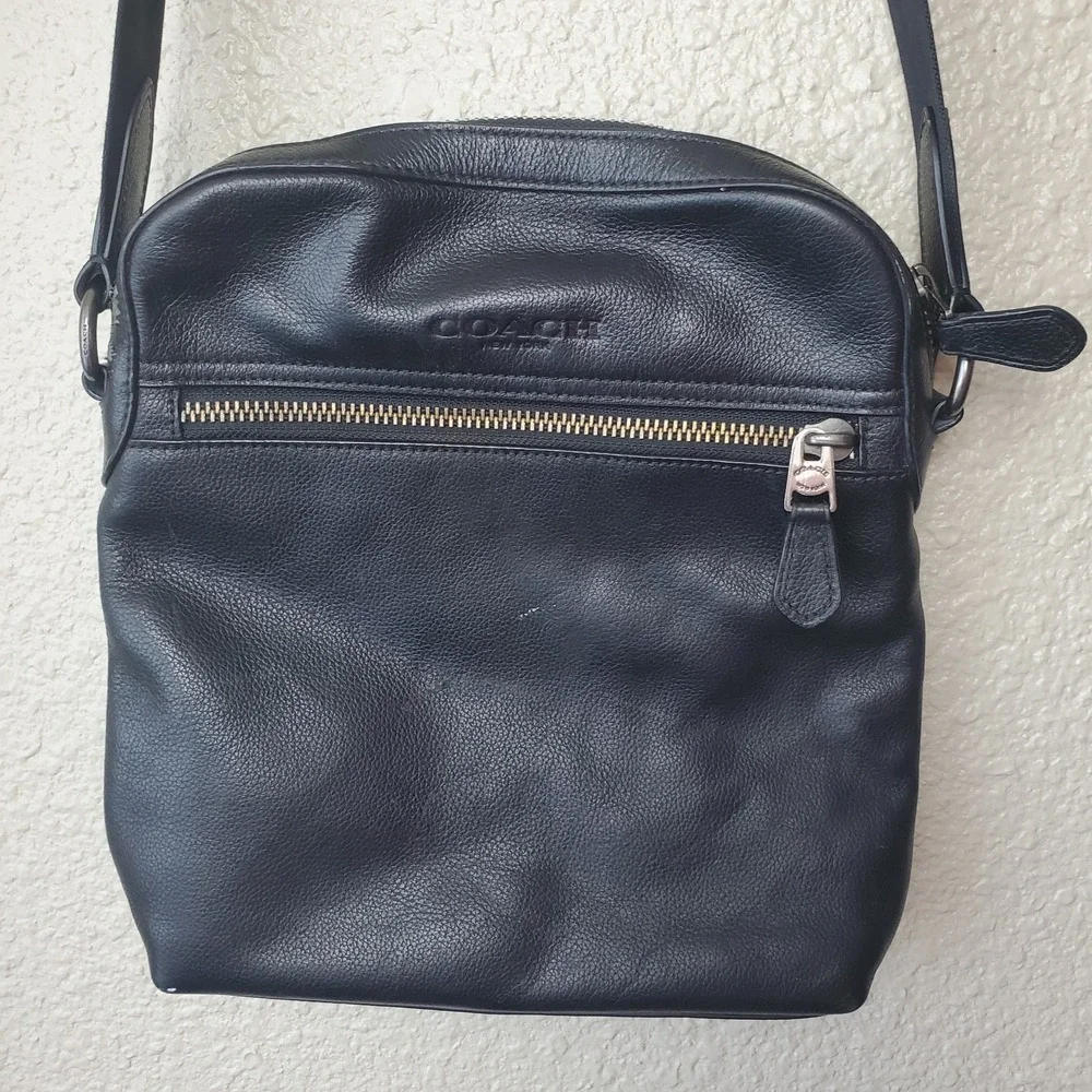 coach‎ medium crossbody wallet for women black leather